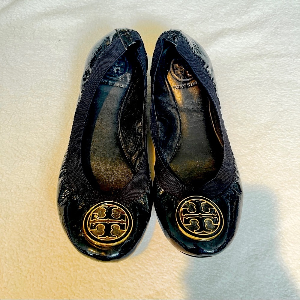 Tory Burch Black Ballet Flats